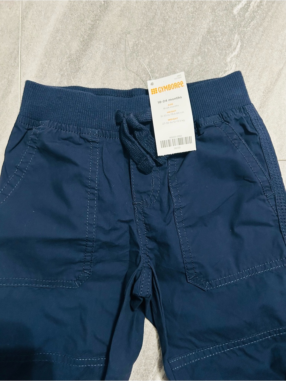 Gymboree Navy Blue Ribbed Waist Joggers
